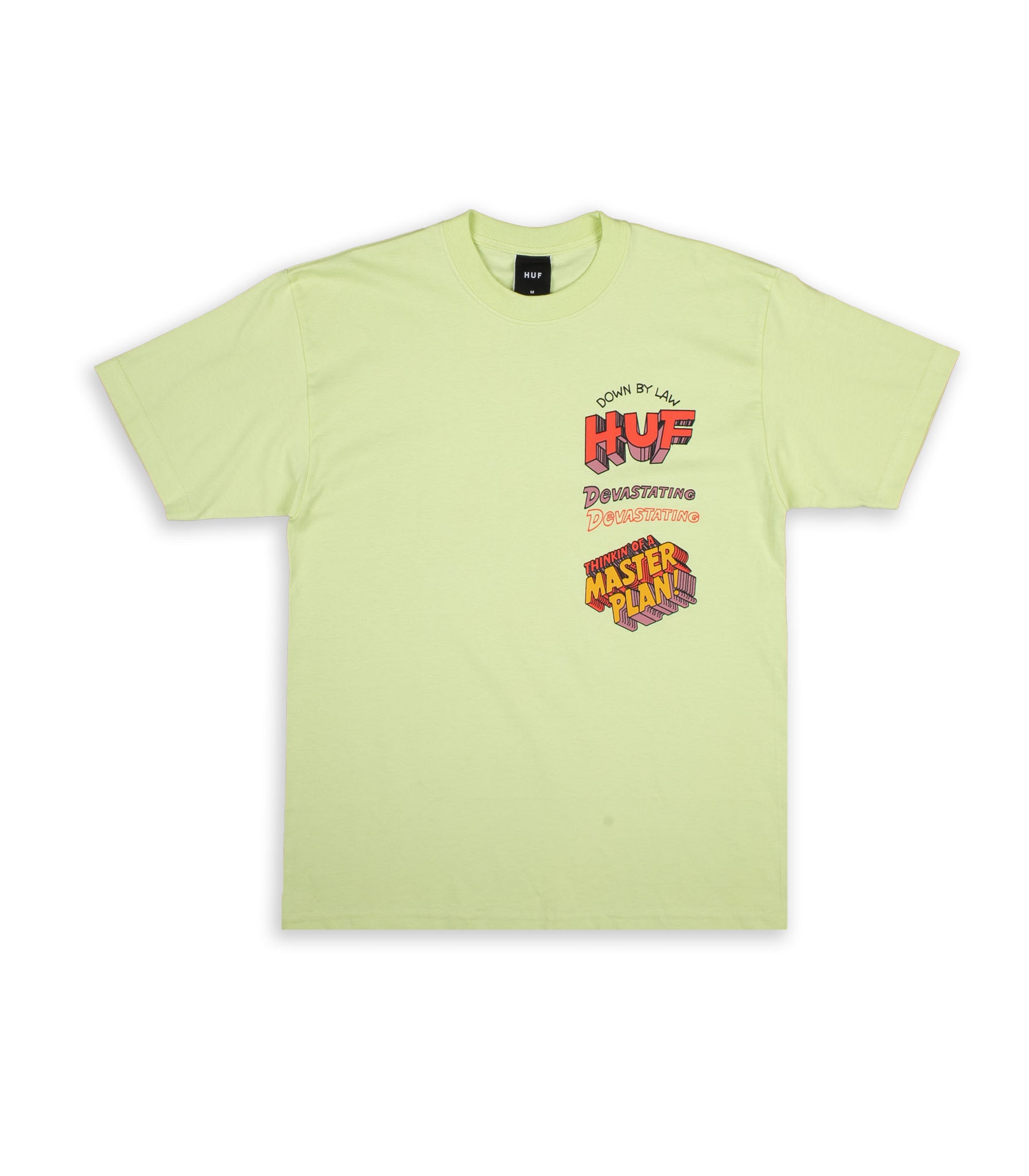 T-Shirt Huf Master Plan Verde Acido Uomo