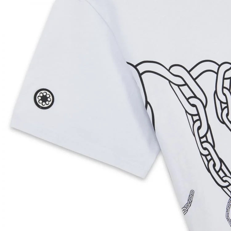 T-Shirt Octopus Chain Bianco Uomo