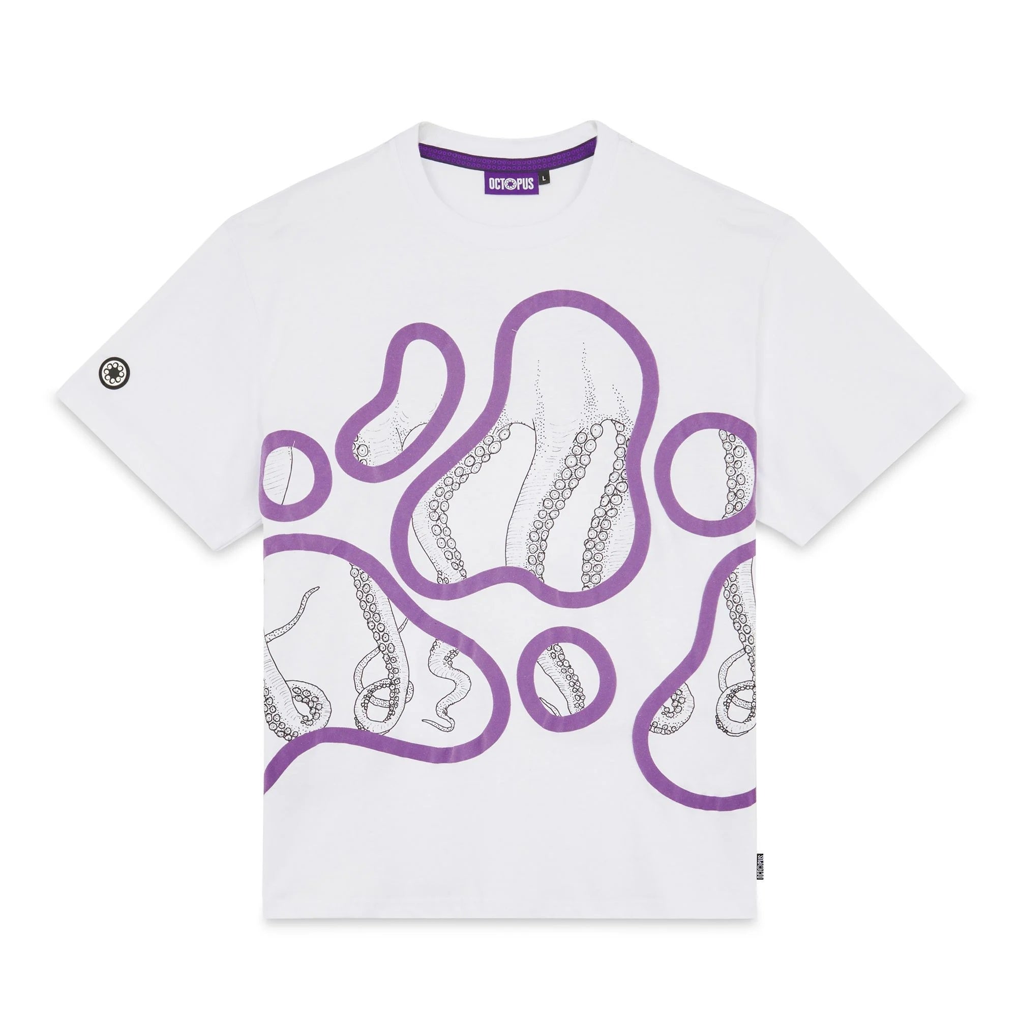 T-Shirt Octopus Stained Bianco Uomo