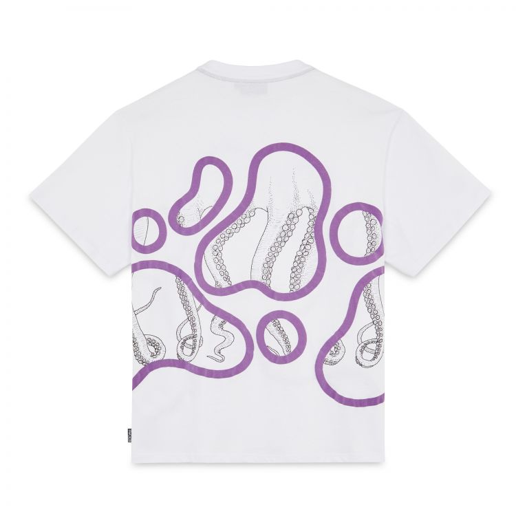 T-Shirt Octopus Stained Bianco Uomo