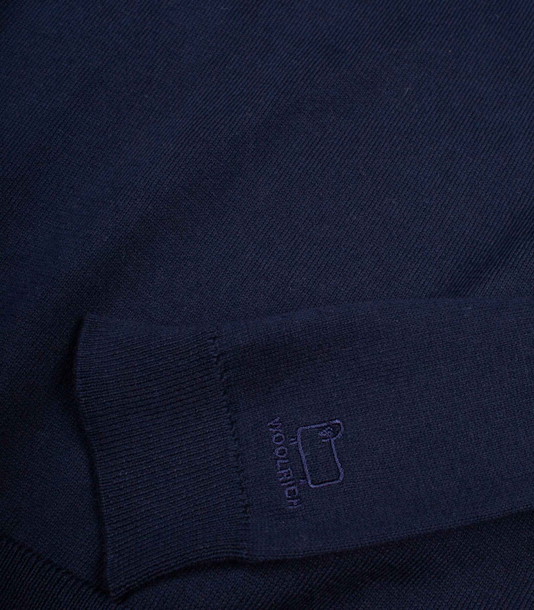 Pullover Woolrich Logo Blu Uomo