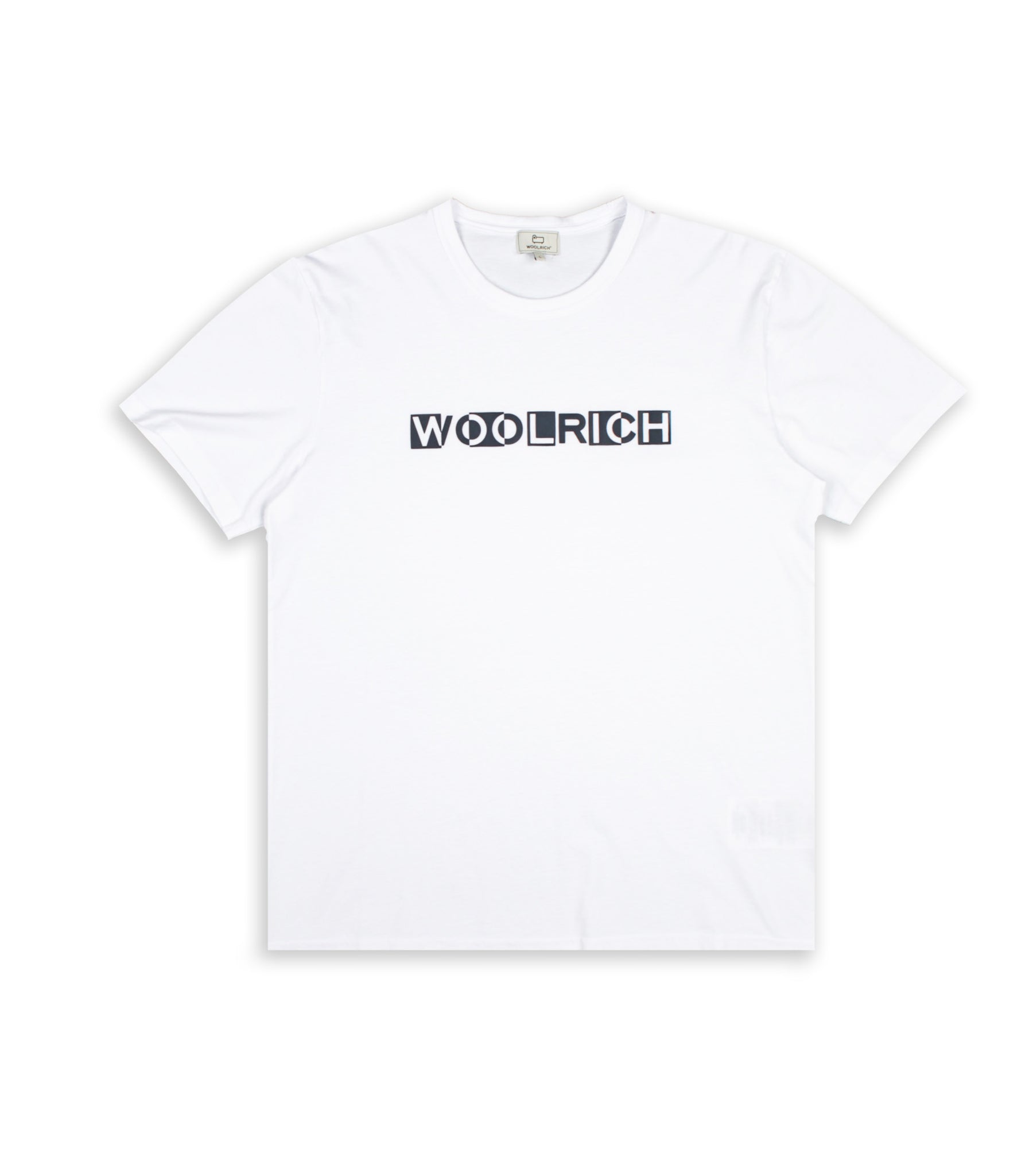 T-Shirt Woolrich Intarsia Tee Bianco Uomo