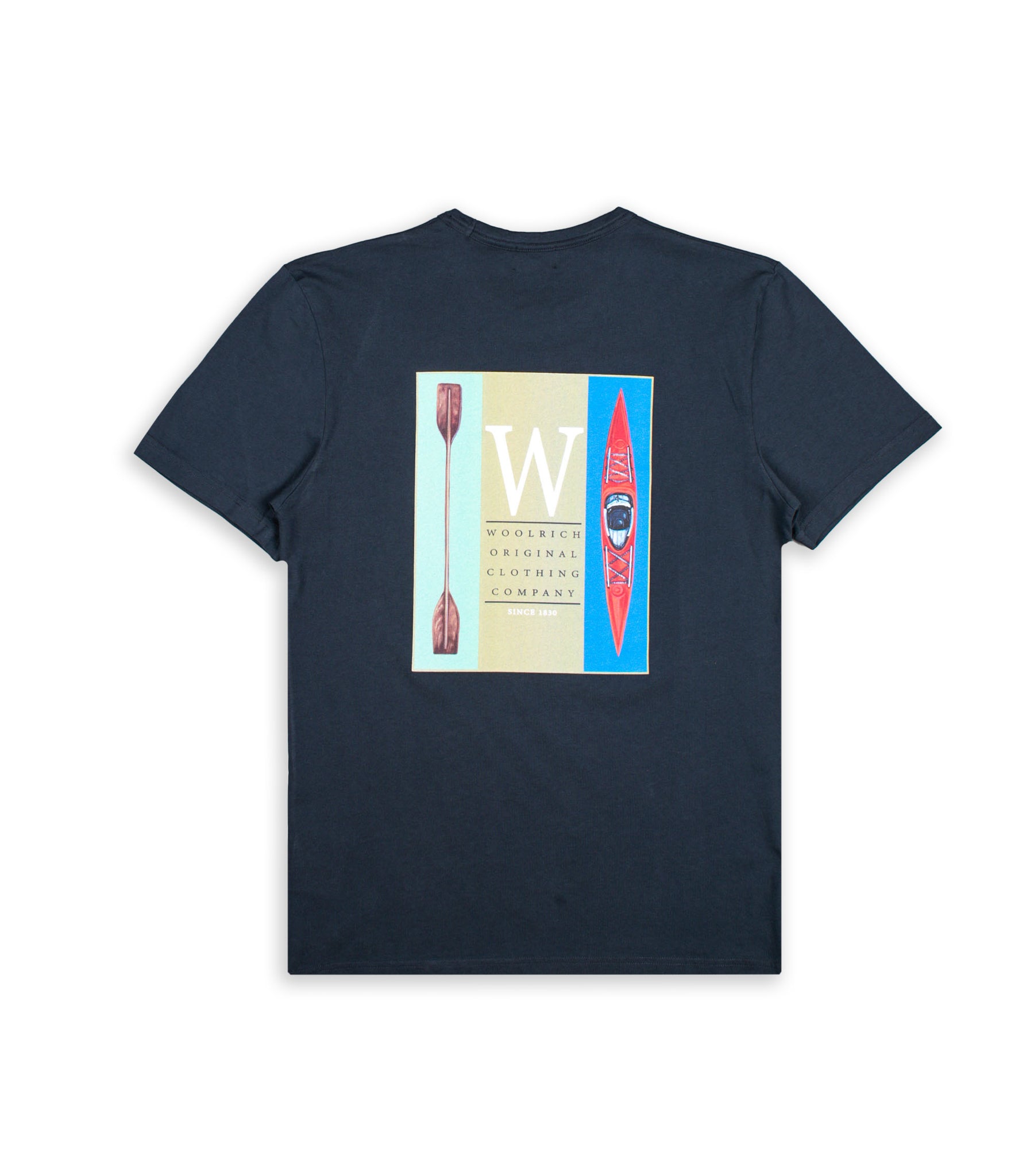 T-Shirt Woolrich Lakeside Tee Blu Uomo