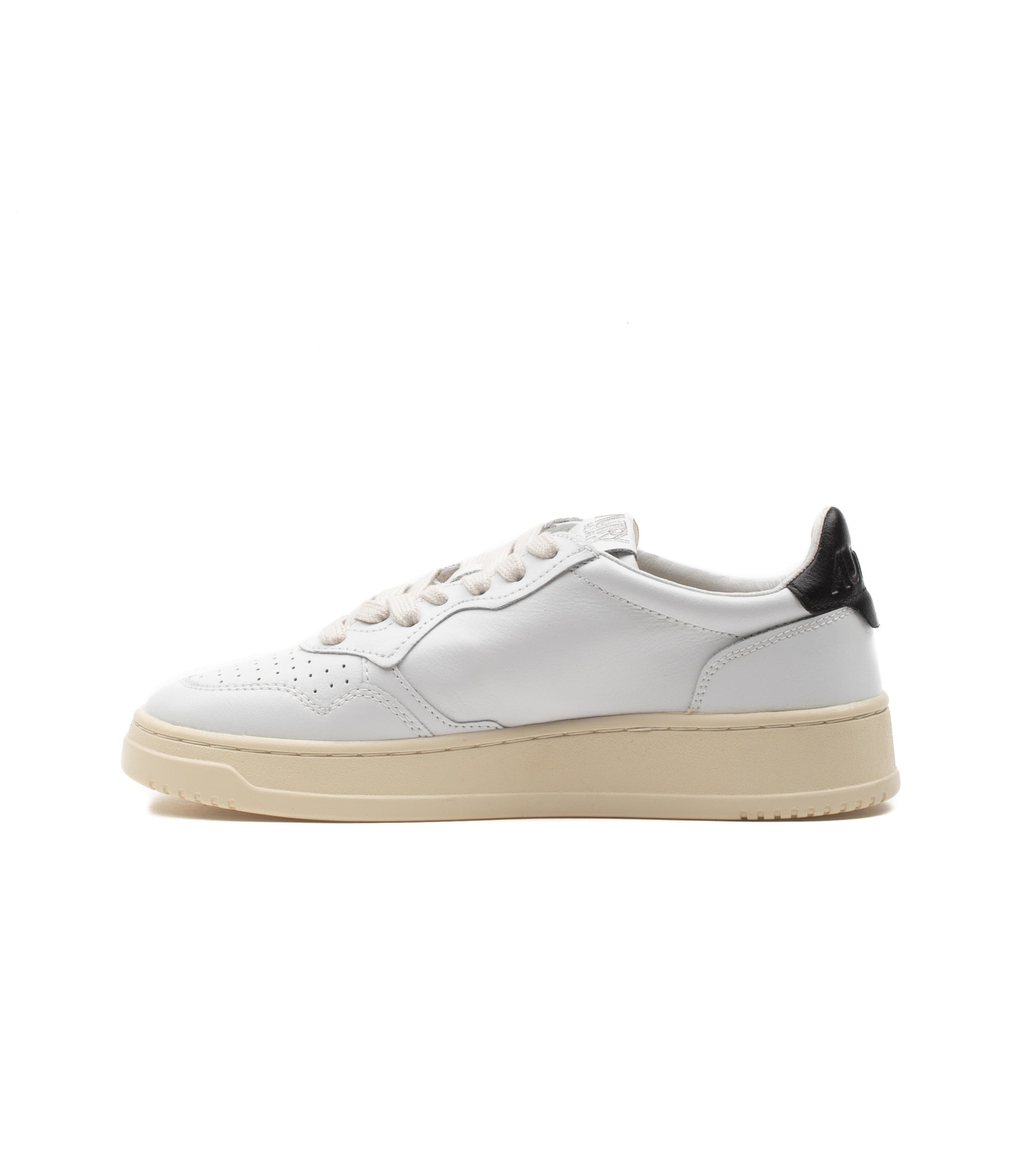 Autry Medalist Low Leat Bianco Nero Donna