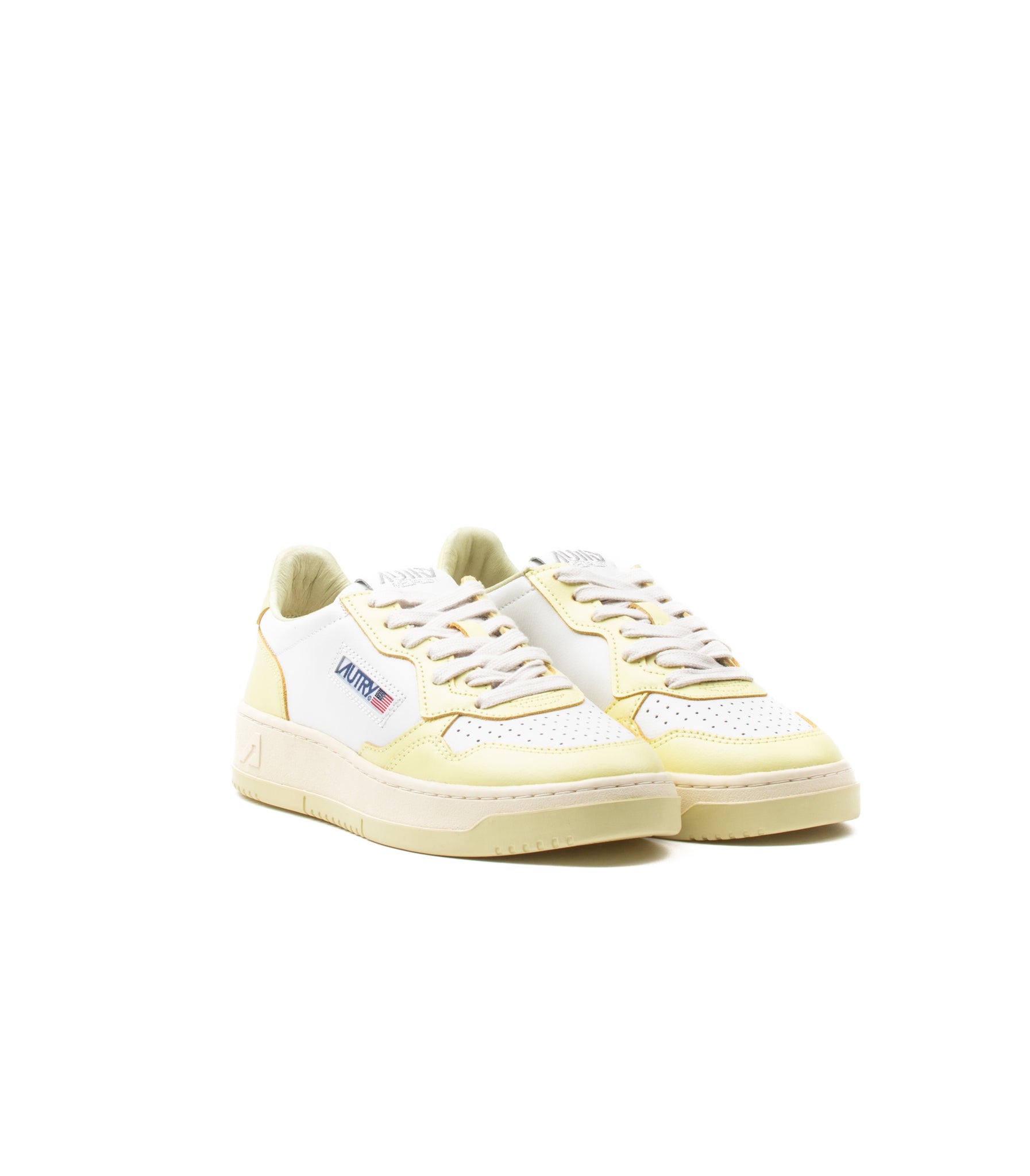 Autry Medalist Low Bicolor Bianco Giallo Donna