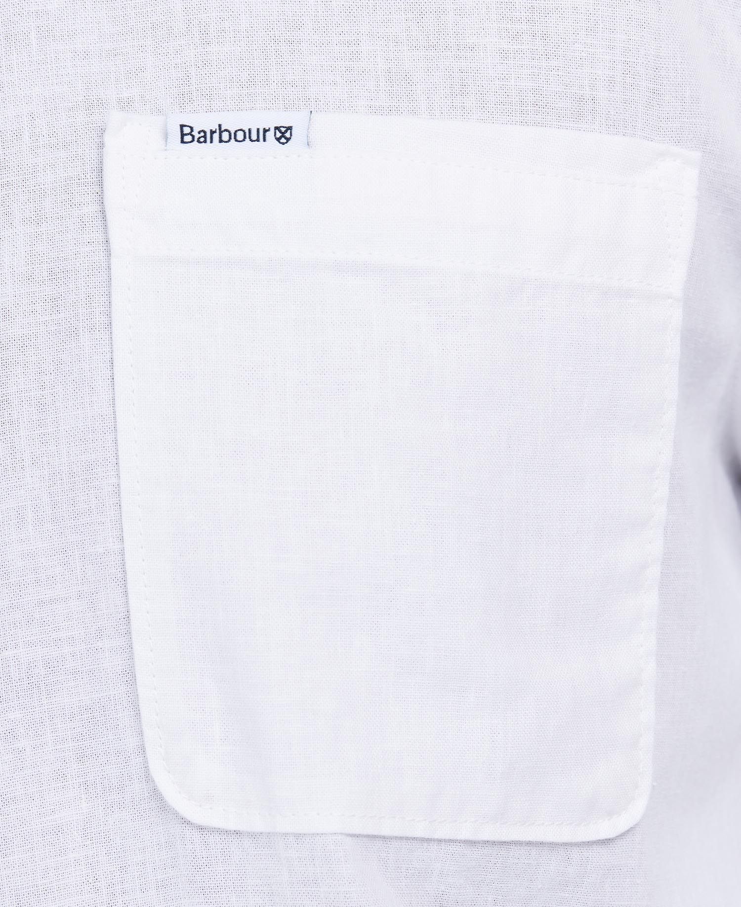 Camicia Barbour Lino Botton Down Bianco Uomo