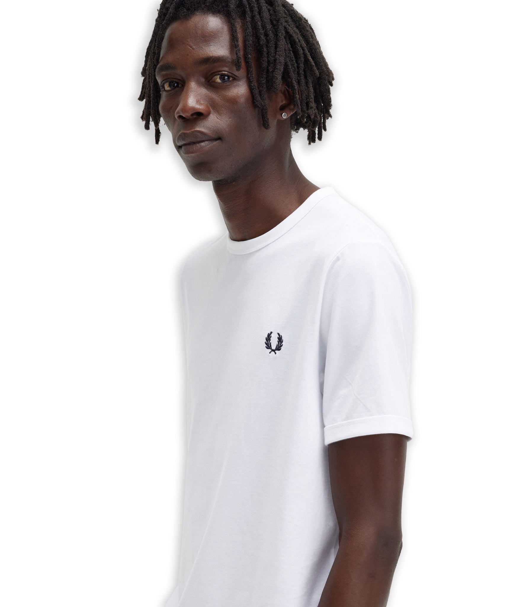 T-Shirt Fred Perry Bianco Uomo
